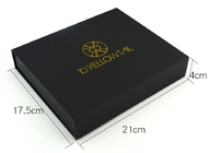 Das vorzügliche kosmetische Geschenkbox-Schwarz-Pappverpacken stempelte Logo Printing