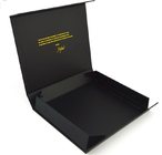 Das vorzügliche kosmetische Geschenkbox-Schwarz-Pappverpacken stempelte Logo Printing