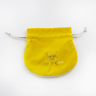 Prägeartige Samt-Schmuck-Taschen Logo Fabric Drawstring Gift Bagss kleine