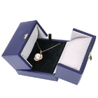 Metallischer Logo Pu Leather Jewellery Box für das Armband-Armband-Uhr-Verpacken