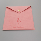 Soem-ODM-Veloursleder-Umschlag-Gewebe-Zugschnur-Geschenk sackt rosa Farbe ein