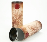 Sorgfältig in Handarbeit gemachte Wein-Zylinder-Geschenkbox mit kundenspezifischem geformt