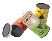 Pappvereiteln papierröhrenverpackungs-Kasten, runder Tee-Kasten das Stempeln