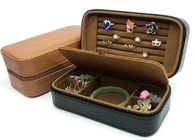 Perfekter Kunstfertigkeits-Leder-Geschenkbox-Reißverschluss-Schmuck-Kasten mit Siebdruck-Logo