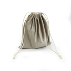 Gray Velour Hair Packaging Bag, Perücken-Reise-Tasche 10x15cm leichter Berührung