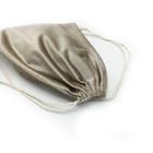 Gray Velour Hair Packaging Bag, Perücken-Reise-Tasche 10x15cm leichter Berührung