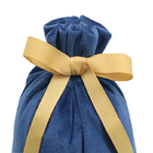 10x15cm Gewebe-Zugschnur-Geschenk-Taschen-dunkelblauer Samt-Geschenk-Beutel mit Band-Motiv