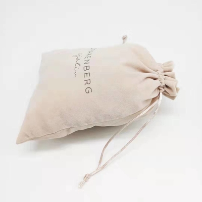 Polyester, das Zugschnur Mesh Pouch Gift verpackt 25x30cm mit gesponnenem Aufkleber sich schart
